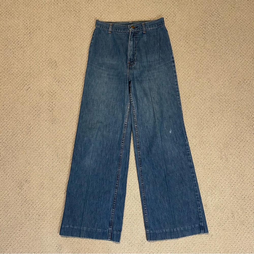 Vintage 70s Militaires Flare Wide Leg Jeans